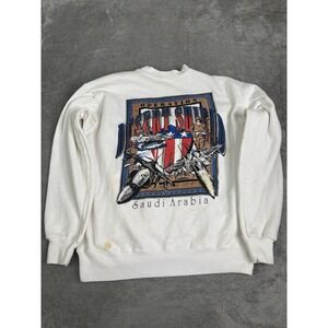 Vintage Operation Desert Shield Saudi Arabia Sweatshirt Men's Size Medium White